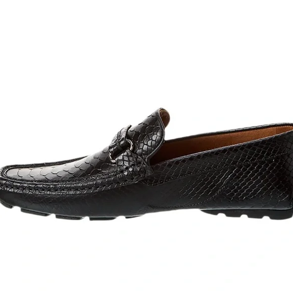 Donald J. Pliner Black Textured Loafers - Picture 3 of 8